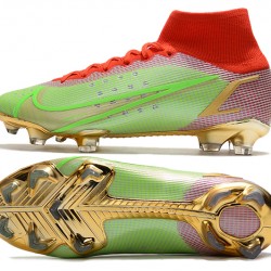 Nike Superfly 8 Elite FG Green Red Gold Soccer Cleats