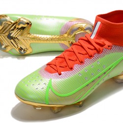 Nike Superfly 8 Elite FG Green Red Gold Soccer Cleats