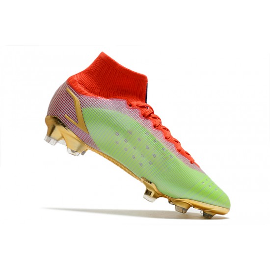 Nike Superfly 8 Elite FG Green Red Gold Soccer Cleats