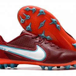 Nike Legend 9 Academy AG Low-Top Red Blue Men Soccer Cleats 