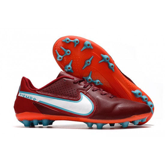 Nike Legend 9 Academy AG Low-Top Red Blue Men Soccer Cleats