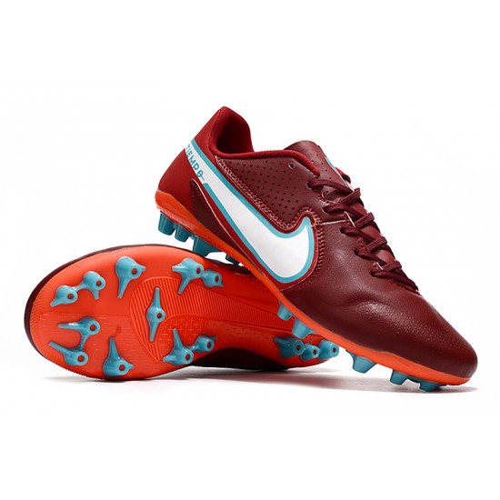 Nike Legend 9 Academy AG Low-Top Red Blue Men Soccer Cleats