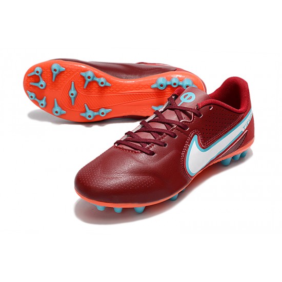 Nike Legend 9 Academy AG Low-Top Red Blue Men Soccer Cleats 