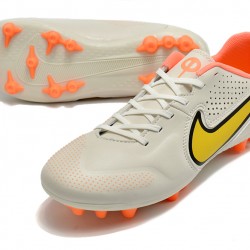 Nike Legend 9 Academy AG Low-Top White Orange Men Soccer Cleats 