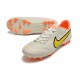 Nike Legend 9 Academy AG Low-Top White Orange Men Soccer Cleats 