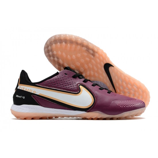 Nike React Tiempo Legend 9 Pro TF Low-Top Purple Pink Men Soccer Cleats 