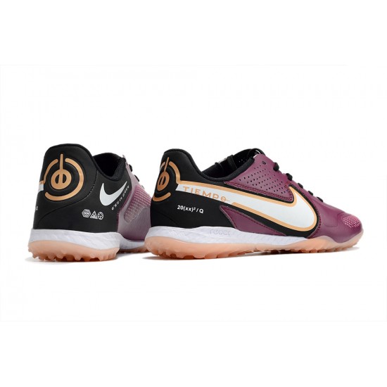 Nike React Tiempo Legend 9 Pro TF Low-Top Purple Pink Men Soccer Cleats 