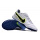 Nike React Tiempo Legend 9 Pro TF Low-Top White Blue Men Soccer Cleats 