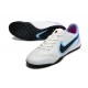 Nike React Tiempo Legend 9 Pro TF Low-Top White Purple Black Men Soccer Cleats