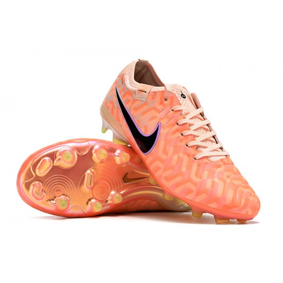 Nike Tiempo Legend 10 Elite FG Low-Top Apricot Gold Men Soccer Cleats