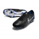 Nike Tiempo Legend 10 Elite FG Low-Top Black Blue White Men Soccer Cleats