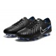 Nike Tiempo Legend 10 Elite FG Low-Top Black Blue White Men Soccer Cleats 