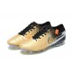 Nike Tiempo Legend 10 Elite FG Low-Top Black White Gold Men Soccer Cleats 