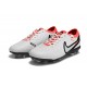 Nike Tiempo Legend 10 Elite FG Low-Top White Red Blue Men Soccer Cleats 