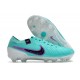 Nike Tiempo Legend 10 Elite FG Low-Top White Turqoise Soccer Cleats 