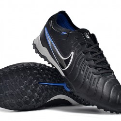 Nike Tiempo Legend 10 Elite TF Low-Top Black Grey Men Soccer Cleats 