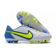 Nike Tiempo Legend 9 Academy AG Low-Top White Blue Yellow Men Soccer Cleats