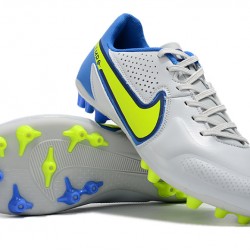 Nike Tiempo Legend 9 Academy AG Low-Top White Blue Yellow Men Soccer Cleats 