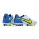 Nike Tiempo Legend 9 Academy AG Low-Top White Blue Yellow Men Soccer Cleats 