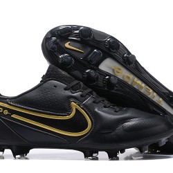 Nike Tiempo Legend 9 Elite FG Low-Top Black Men Soccer Cleats 