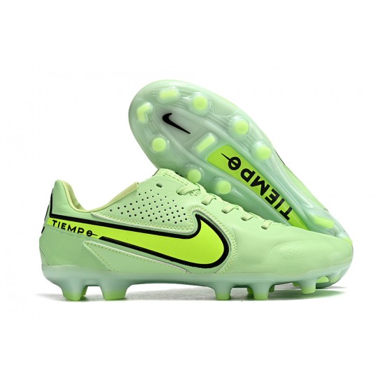 Nike Tiempo Legend 9 Elite FG Low-Top Green Men Soccer Cleats 