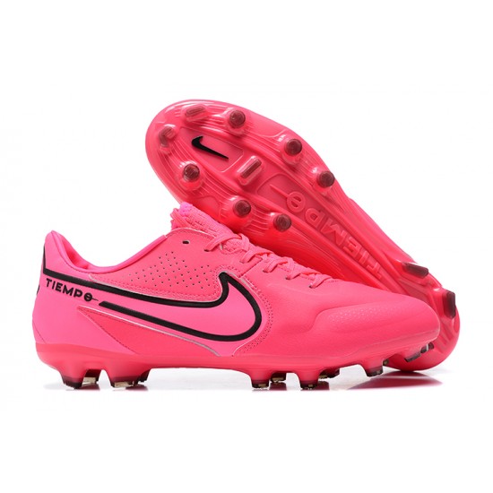 Nike Tiempo Legend 9 Elite FG Low-Top Pink Men Soccer Cleats 