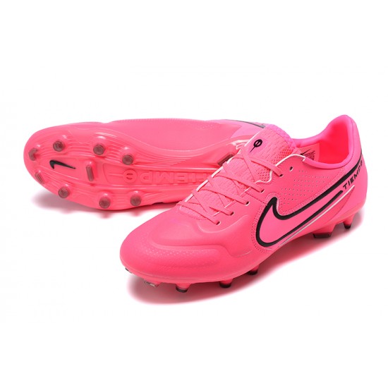 Nike Tiempo Legend 9 Elite FG Low-Top Pink Men Soccer Cleats 