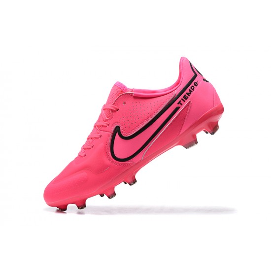 Nike Tiempo Legend 9 Elite FG Low-Top Pink Men Soccer Cleats 