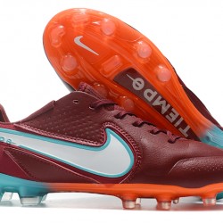 Nike Tiempo Legend 9 Elite FG Low-Top Red Blue Men Soccer Cleats 