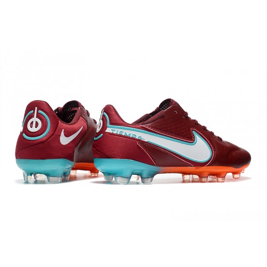 Nike Tiempo Legend 9 Elite FG Low-Top Red Blue Men Soccer Cleats