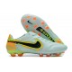 Nike Tiempo Legend 9 Elite FG Low-Top Turqoise Yellow Orange Men Soccer Cleats