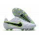 Nike Tiempo Legend 9 Elite FG Low-Top White Green Men Soccer Cleats