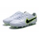 Nike Tiempo Legend 9 Elite FG Low-Top White Green Men Soccer Cleats