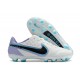 Nike Tiempo Legend 9 Elite FG Low-Top White Purple Blue Men Soccer Cleats