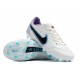 Nike Tiempo Legend 9 Elite FG Low-Top White Purple Blue Men Soccer Cleats