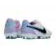 Nike Tiempo Legend 9 Elite FG Low-Top White Purple Blue Men Soccer Cleats