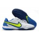 Nike Tiempo Legend 9 Pro TF Low-Top White Blue Yellow Men Soccer Cleats