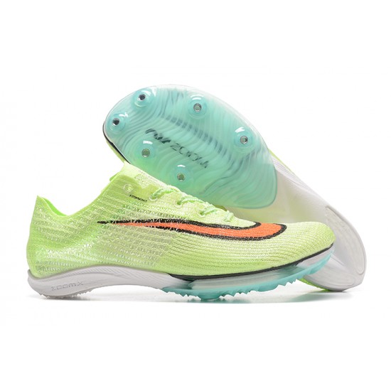 Nike Air Zoom Victory Orange Green Blue Track Field Spikes For Men Low-top Football Cleats