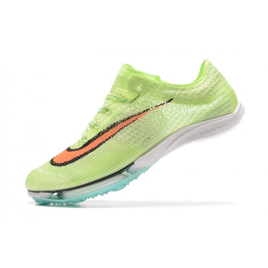 Nike Air Zoom Victory Orange Green Blue Track Field Spikes For Men Low-top Football Cleats