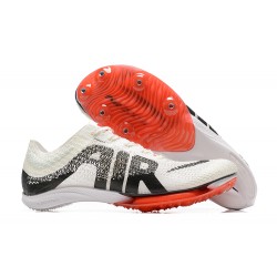 Nike Air Zoom Victory White Black Red Track Field Spikes For Men Low-top Football Cleats 
