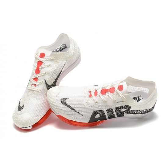 Nike Air Zoom Victory White Black Red Track Field Spikes For Men Low-top Football Cleats