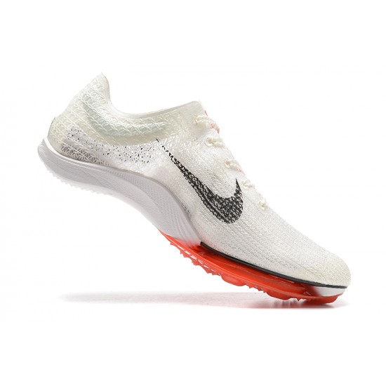 Nike Air Zoom Victory White Black Red Track Field Spikes For Men Low-top Football Cleats