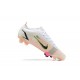 Nike Mercurial Vapor 14 Elite FG White Black Yellow Low-top For Men Soccer Cleats