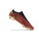 Nike Mercurial Vapor Xiv Elite FG Deepwine Gold Black Low-top For Men Soccer Cleats 