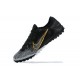 Nike Vapor 13 Pro TF Black Gold White Low-top For Men Soccer Cleats 