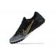 Nike Vapor 13 Pro TF Black Gold White Low-top For Men Soccer Cleats