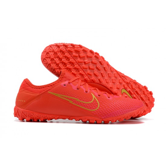 Nike Vapor 13 Pro TF Gold LightOrange Low-top For Men Soccer Cleats 