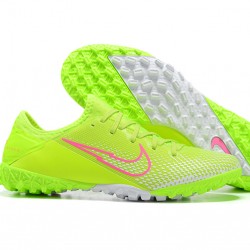 Nike Vapor 13 Pro TF LightGreen Pink White Low-top For Men Soccer Cleats 