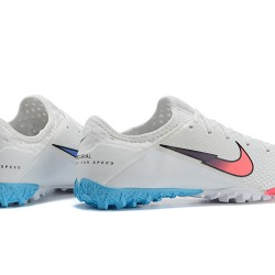 Nike Vapor 13 Pro TF White Blue Pink Low-top For Men Soccer Cleats 