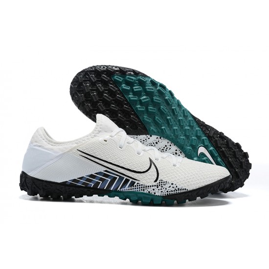 Nike Vapor 13 Pro TF White Green Black Low-top For Men Soccer Cleats